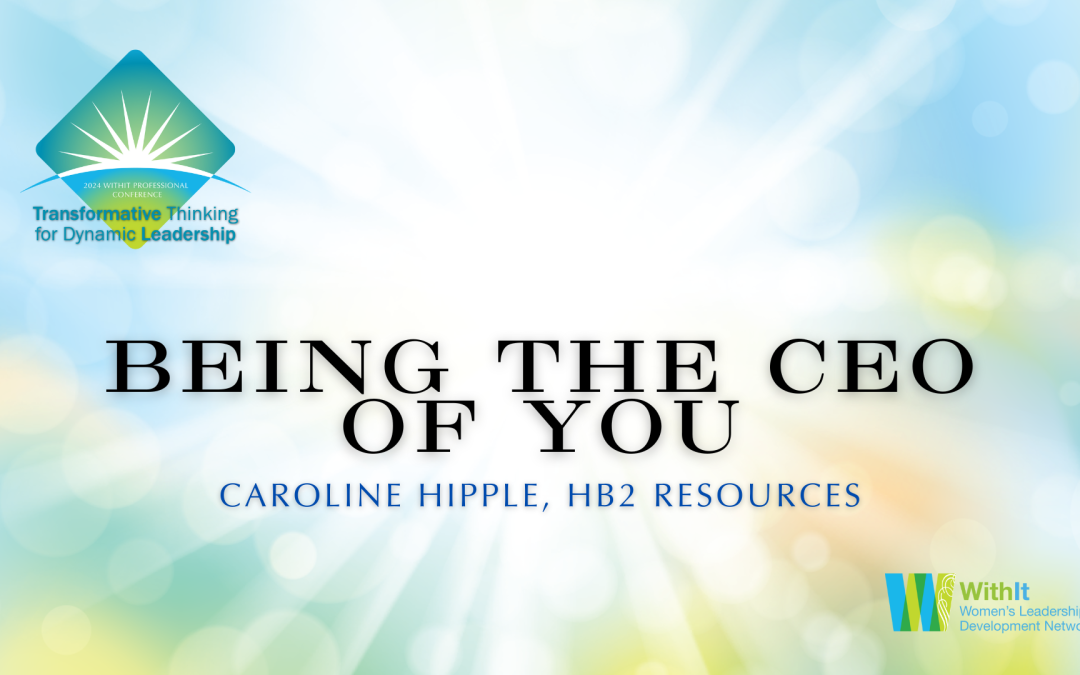 Being the CEO of You
